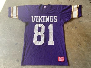 Vintage 80s Rawlings Minnesota Vikings #81 Anthony Carter Football Jersey Size L - Bild 1 von 6