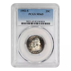 1952-S Washington Quarter PCGS MS-65 - Picture 1 of 2