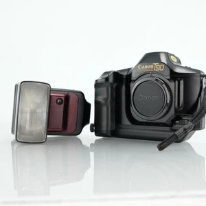 Canon T90 fotocamera reflex pellicola 35 mm solo corpo messa a fuoco manuale vintage attacco FD AE-1 AV-1 - Foto 1 di 13
