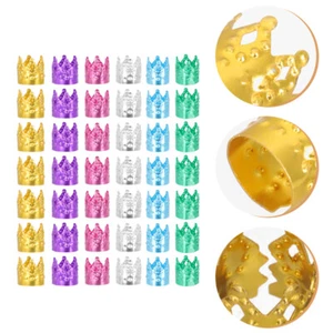 100 Pcs Perücke Blätter Aluminiumring Dreadlocks-Ring Aus Metall - Bild 1 von 12