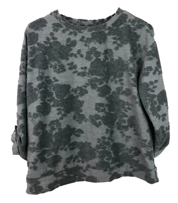 Sudadera para mujer Simply Vera Vera Wang talla PM gris con textura cuello redondo Foto 1 de 4