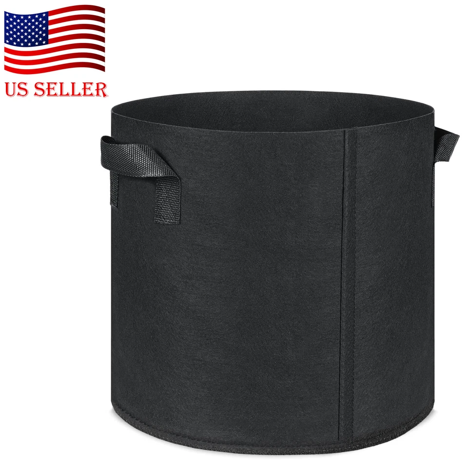 Paquete de 100 bolsas de cultivo de aireación no tejidas Uniplant de 10 galones con asas Foto 1 de 4