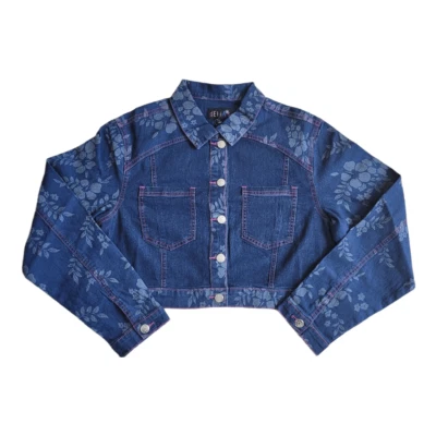 NUEVO CON ETIQUETAS Delia’s by Dolls Kill Woke Up In Paradise Chaqueta Vaquera Corta Floral Juniors L Foto 1 de 4