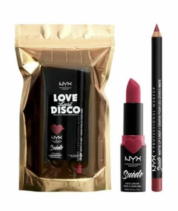 NYX Professional Makeup Love Lust Disco Suede Matte Lip Kit Cherry Skies NWT - Picture 1 of 3