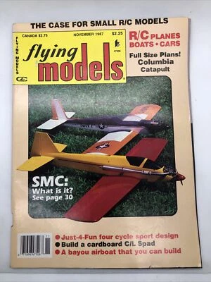 Flying Models Nov 1987 vintage hobby magazine planes RC airplanes aviation - Image 1 of 4