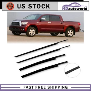 For 2007-2020 Toyota Tundra Double Cab Window Sweep Seals Weatherstrip 4 Piece - Picture 1 of 5