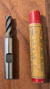 DoALL ZF-8 D-605Z Size 1/4", Shank 3/8", 4 flute single end mill  VTG - Picture 1 of 2