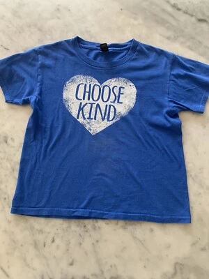 Little Kids Wonder Choose Kind T-Shirt, Royal Blue W White Graphics, Sz XS (4/5) - Image 1 of 4