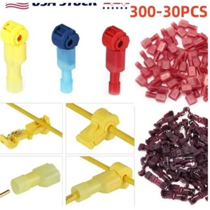 Terminal Fully Insulated Quick Splice Wire Male Nylon T-Tap Quick Disconnect Kit - Picture 1 of 22