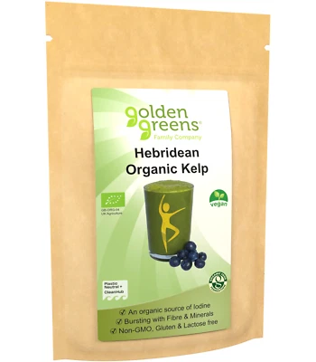 Organic Kelp Powder 100g Golden Greens Fibre Minerals & Natural Source of Iodine