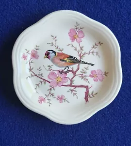Vintage Royal Worcester Palissy Royale Collection Goldfinch Bird Floral Plate 4" - Picture 1 of 2