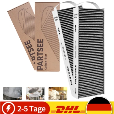 MARKENLOS 1/2x Aktivkohlefilter passend für Bora Pure Filter PUAKF (PURU / PUXU)