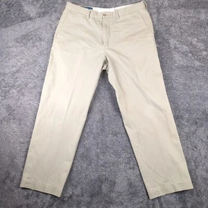 Pantalones chinos vintage Polo Ralph Lauren Preston frente plano beige para hombre talla 34/30 - Imagen 1 de 10