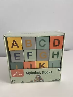 Zookabee Colorful alphabet wooden blocks Stacking Abc NEW - Image 1 of 4