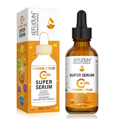Vitamin C +20% Face Super Serum  Hyaluronic Acid 30ML  Brand New UK - Image 1 of 4