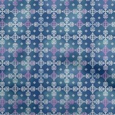 oneOone Cotton Flex Blue Fabric Damask Sewing Fabric By The Yard-kJT