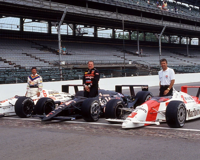 MARIO ANDRETTI, RICK MEARS and AJ FOYT Glossy 8x10 Photo Indianapolis 500 Print - Image 1 of 1