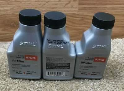  3 pk  2.6 oz STIHL HP ULTRA Oil  2.6oz   50:1, 2-Cycle ,    1 Gal Mix  - Image 1 of 3
