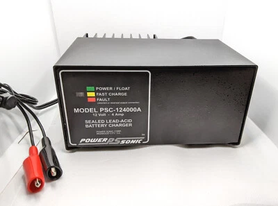 Carregador de bateria Power-Sonic PSC-124000A 12 V - 4 A selado chumbo-ácido (SLA) - Imagem 1 de 3