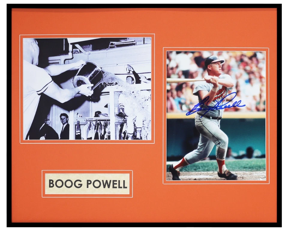 Orioles de exhibición de fotos 16x20 firmados por Boog Powell Foto 1 de 2