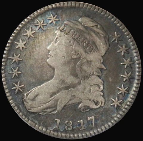 1817 USA SILVER CAPPED BUST HALF DOLLAR FINE CONDITION Cover