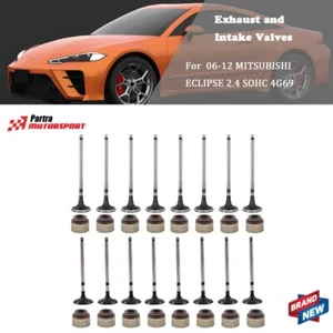 8* Válvulas de motor de escape + 8* para 06-12 MITSUBISHI ECLIPSE 2.4 SOHC 4G69 - Imagen 1 de 10