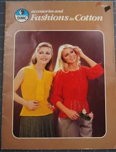 Accessories and Fashions in Cotton Knitting Leaflet by DMC Vintage Knit - Picture 1 of 2