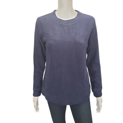 Denim Co Comfort Zone Bebé Sherpa Sudadera Talla XX-Pequeña Azul Marino Pullover Top Foto 1 de 4