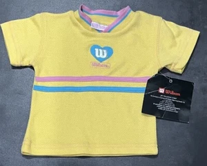 2002 Wilson Yellow Pink Blue T-Shirt Size 3/6 - Picture 1 of 3