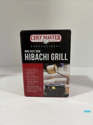 Parrilla Hibachi Chef Master Mini Pro de hierro fundido Foto 1 de 4