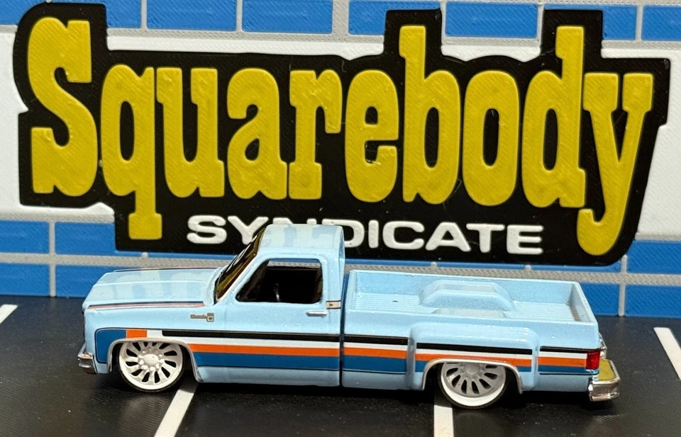 Custom M2 Machines GMC Chevrolet Cheyenne Super 30 Gulf White 3d Resin Wheels - Image 1 of 1