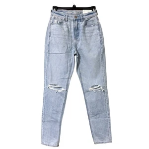 American Eagle regular 24W size 00 comfort stretch waistband sea salt mom jeans - Afbeelding 1 van 13