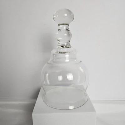 Clear Glass Cloche Bell Jar Dome | Cottagecore Minimalist Display Decor - Image 1 of 4