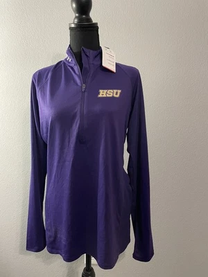 Hardin-Simmons HSU Underarmour Women's Purple Half Zip Pullover NWT L - Image 1 of 4