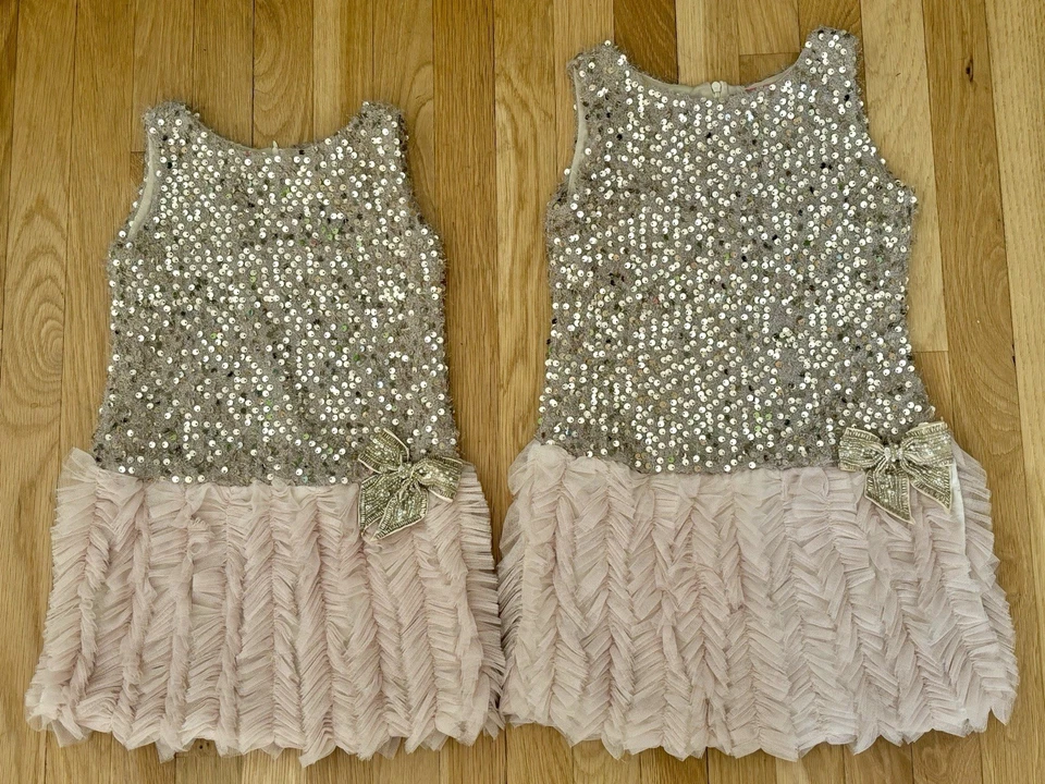 NWT Little Mass Le Pink Sz 5 Sequin Tulle Dress Holiday Wedding - Image 1 of 4
