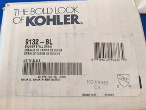 KOHLER 9132-BL Scarico per box doccia in nero opaco - Foto 1 di 4