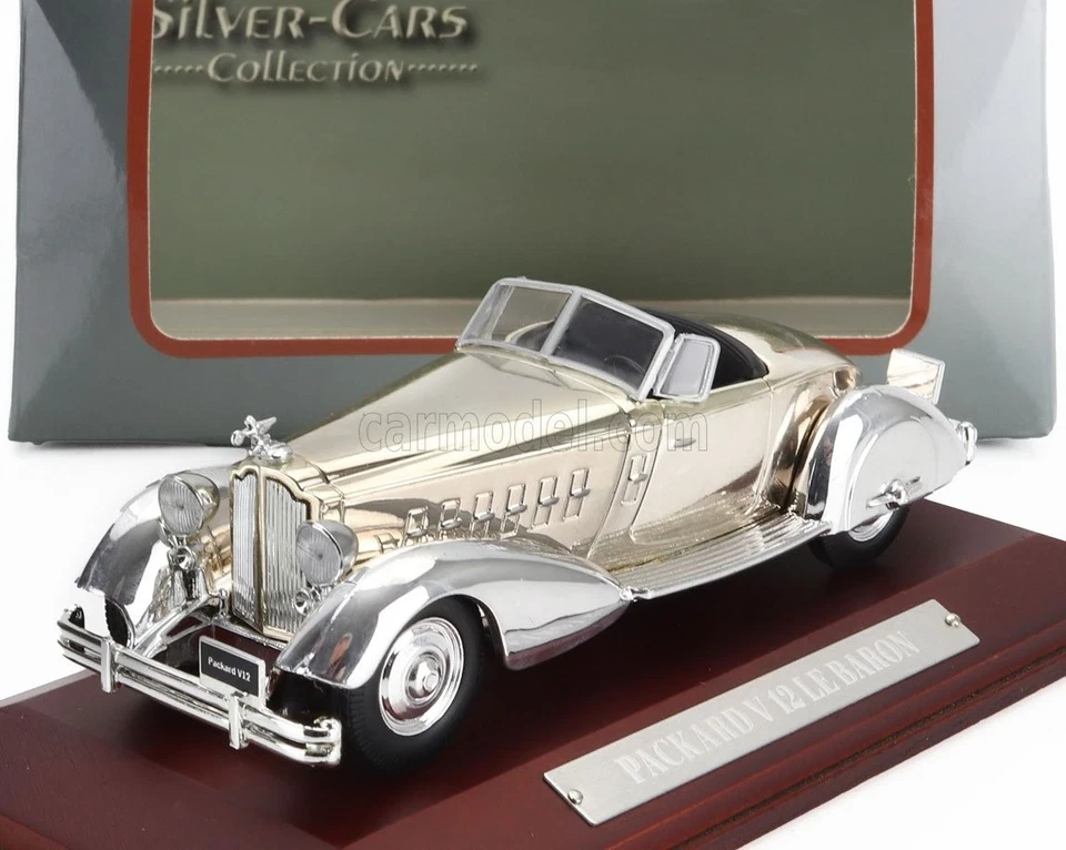 MODELLINO AUTO STATICO DEAGOSTINI PACKARD V12 LE BARON 1934 CHROME SCALA 1/43 - Immagine 1 di 4