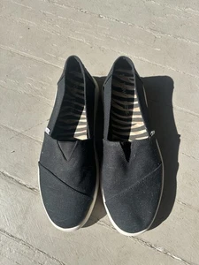 Scarpe basse donna Toms classiche nere in tela taglia 10 - Foto 1 di 6
