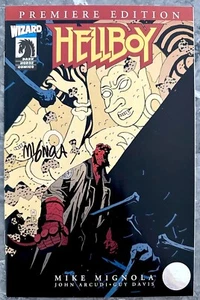 Hellboy Premiere Edition Signed By Mignola Dark Horse Comics Wizard World w SOA - Picture 1 of 13