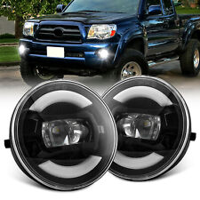 For Toyota Tacoma 2005-2011 Bumper LED Fog Lights with Halo DRL Turn Signal DOT