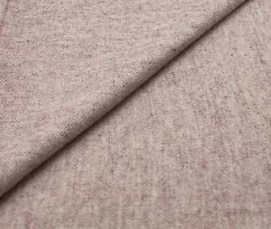 Pink White Mixed Wool Fabric Chevron Fabric Upholstery Cushion Curtain 300g - Picture 1 of 5
