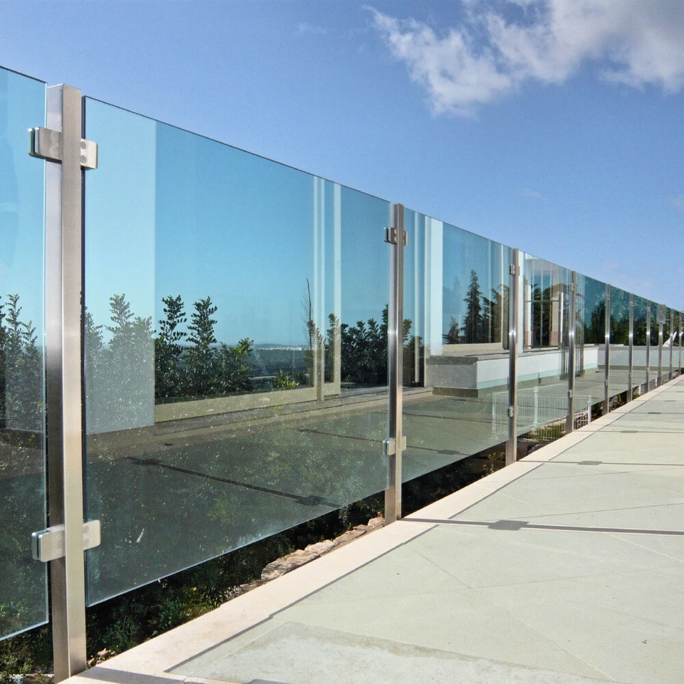 UKWAREHOUSESALES Clear Glass Balustrade Panels 10mm Toughened Glass for Decking Balcony Stairs