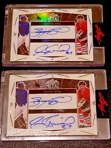 2023 Leaf Metal Halloween SAMMY SOSA JEREMY ROENICK SSP Master Set Auto 1 & 2/2 - Picture 1 of 4