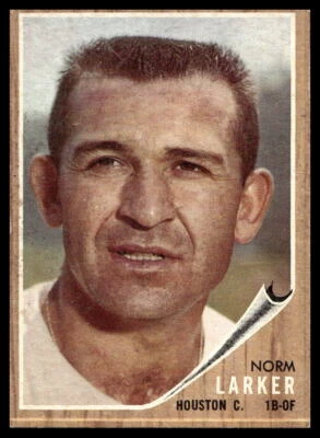 1962 Topps #23 Norm Larker Houston Colt .45s EX-EXMINT - Image 1 of 2