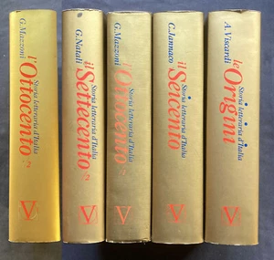 5 Vol. Vallardi LITERARISCHE GESCHICHTE ITALIENS Ursprünge 17. Jahrhundert 19. Jahrhundert - Bild 1 von 12