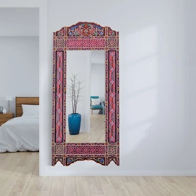 Purple  Full length Floor frame for a mirror, Moroccan handpainted (no glass) - Image 1 of 4