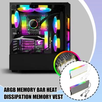 Chaleco de memoria de disipación de calor con módulo de memoria ARGB para computadora de escritorio PC D2P3 - Imagen 1 de 4