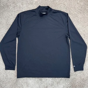 IZOD Performx Golf Pullover Men L Black Mock Neck Long Sleeve Athletic Shirt Top - Picture 1 of 8