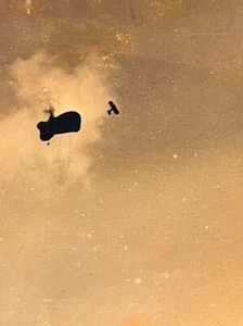 1910s WWI German Blimp Shot Down by American Airplane Antique STEREOVIEW PHOTO - Picture 1 of 5