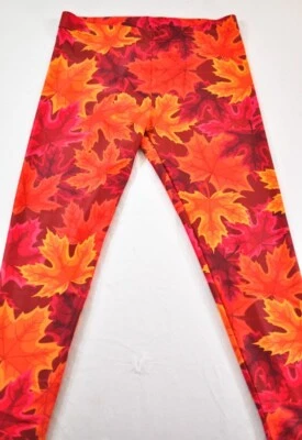 women's stretch pants size large red floral elastic waist pull-on no pockets - Image 1 of 4